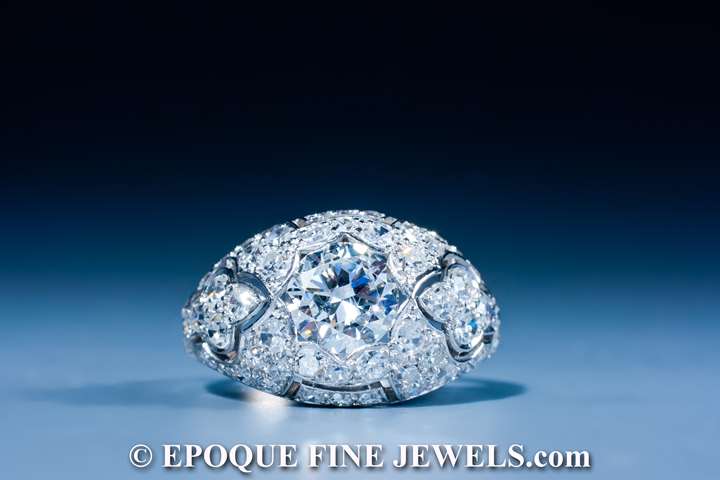 A very fine Art Deco diamond ring,